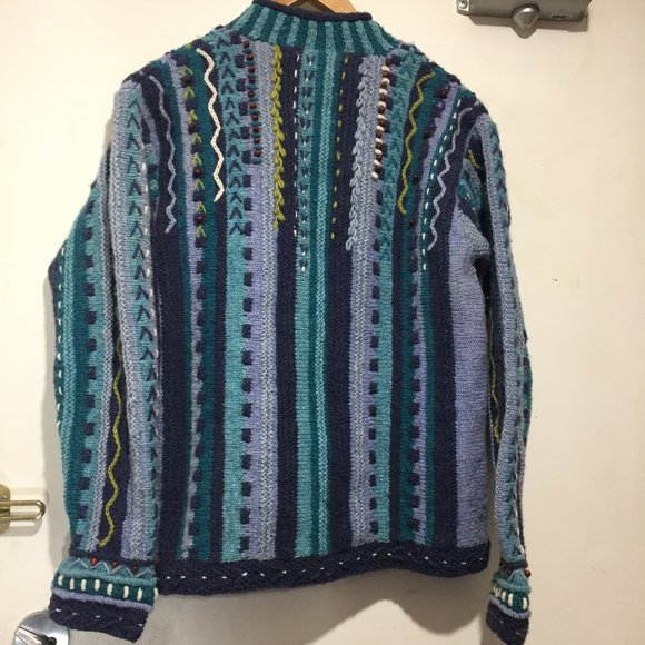 NEWARI HAND KNIT CARDIGAN SWEATERS SIZE XL - Picture 3 of 8